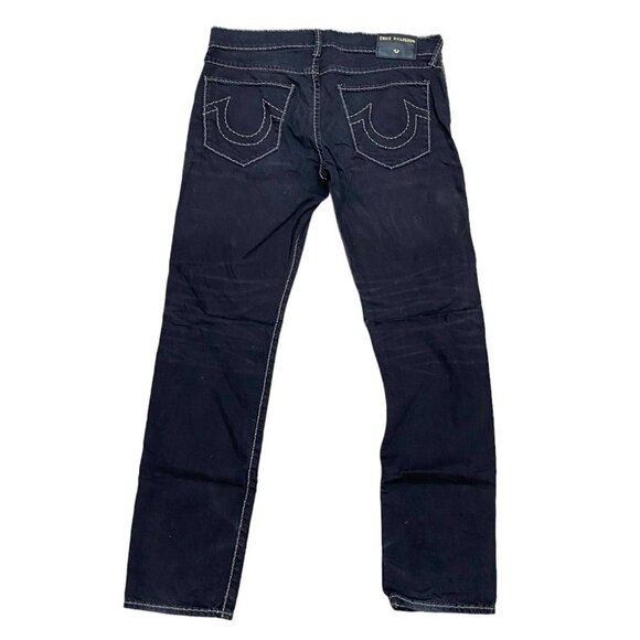 True Religion Jeans Size 34 GENO CABLESTITCH Black - Picture 4 of 7